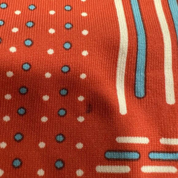 J.McLaughlin Women's M Catalina Cloth Dress - Red Blue Geometric Polka Dot Print - Picture 4 of 9